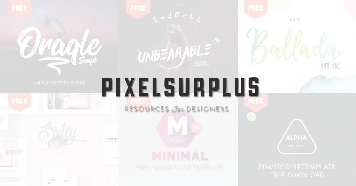 《PIXELSURPLUS》高品質PPT、FONT免費資源網站